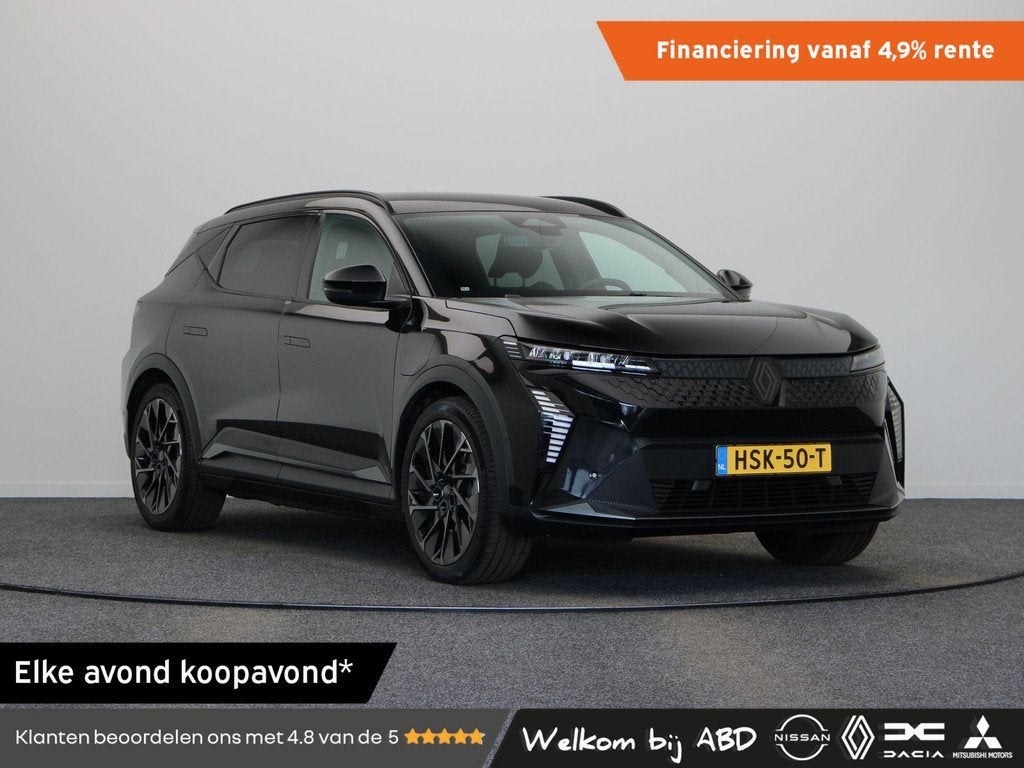 Renault Scenic E-Tech EV87 long range esprit Alpine | Stoel, Auto's, Renault, Gebruikt, 40 min, Leder en Stof, Zwart
