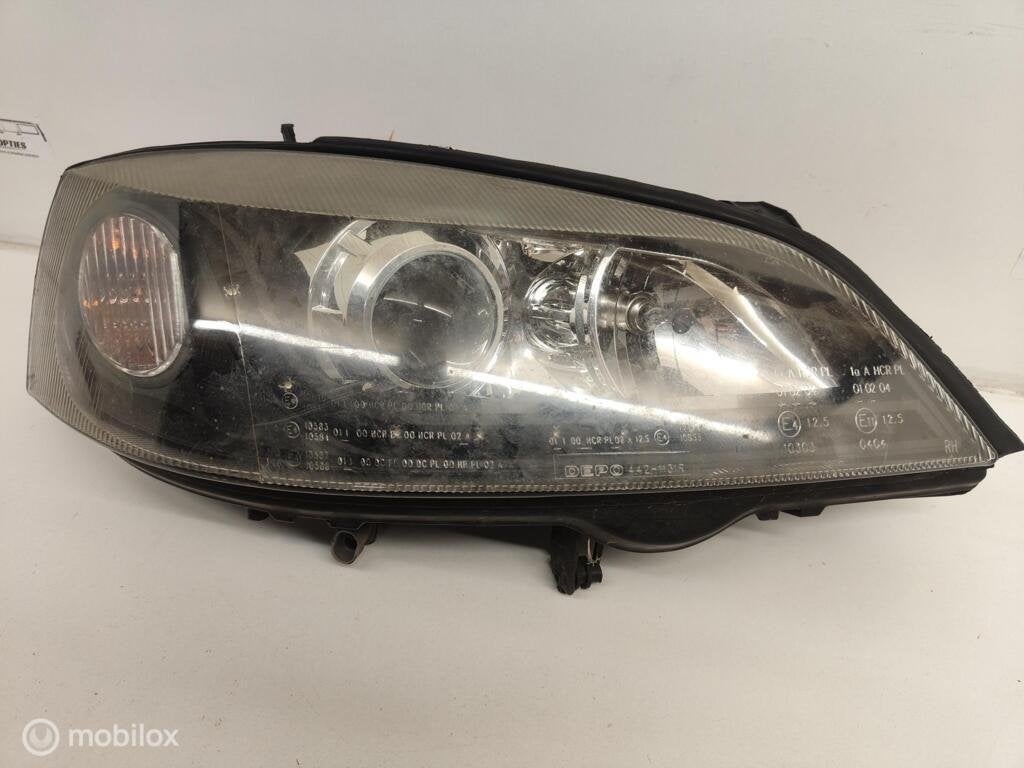 Koplamp rechts Opel Astra G ('98-'04), Gebruikt, Opel, Ophalen of Verzenden, Opel