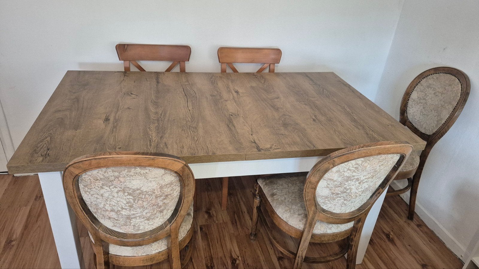 Uitschuifbare eettafel 160x90x80 cm uitschuifbaar tot 190 cm, Huis en Inrichting, Ophalen, Gebruikt, 50 tot 100 cm, Vijf personen of meer
