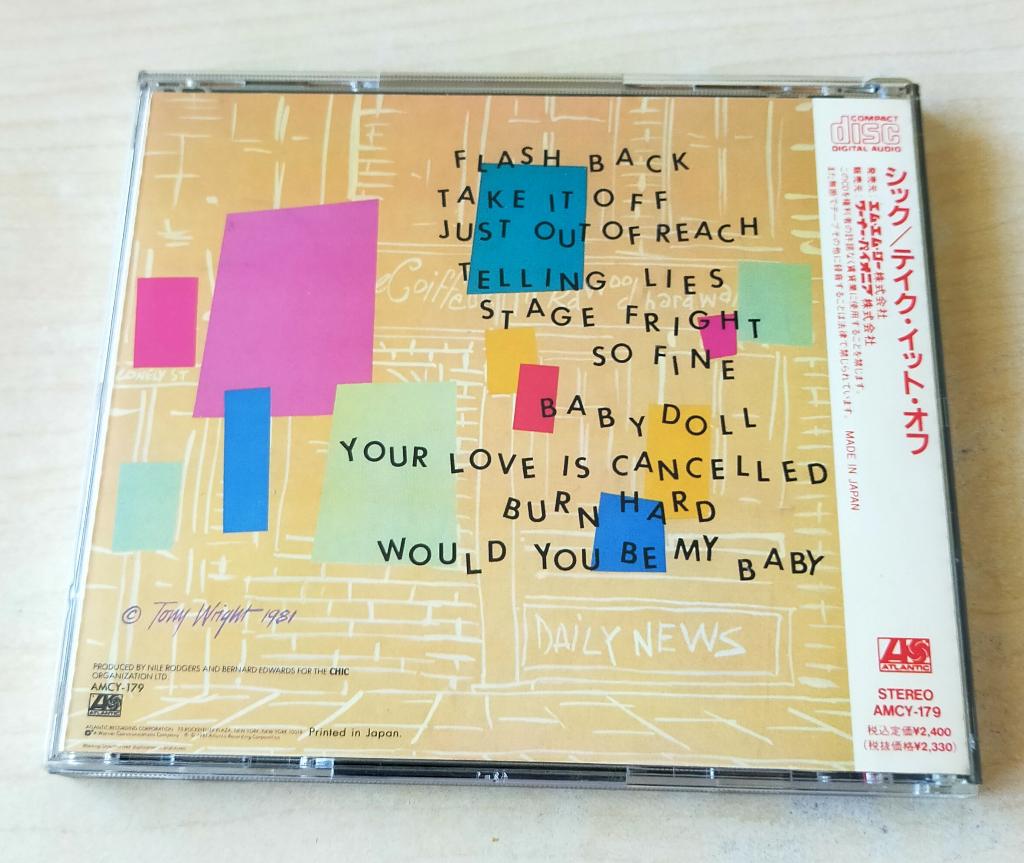 Chic - Take It Off CD 1981/1990 Japan OBI Gesigneerd, Ophalen of Verzenden, Gebruikt