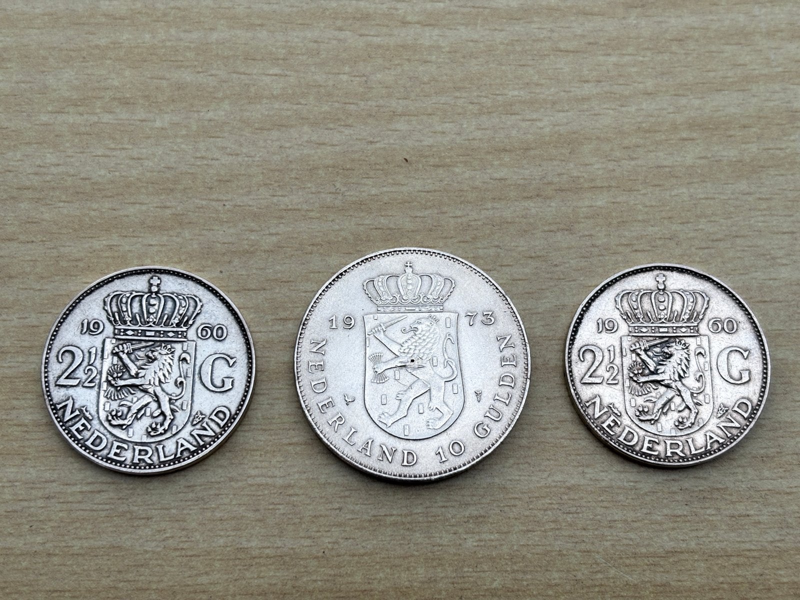 Zilveren Nederlandse guldens 1x10 g 2x2,50 g Juliana), Koningin Juliana, Setje, Zilver, Overige waardes