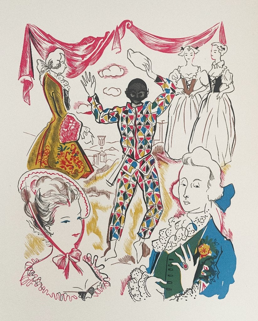 Houtgravure Grau Sala 1956 Marivaux Gratis verzending, Antiek en Kunst, Ophalen of Verzenden