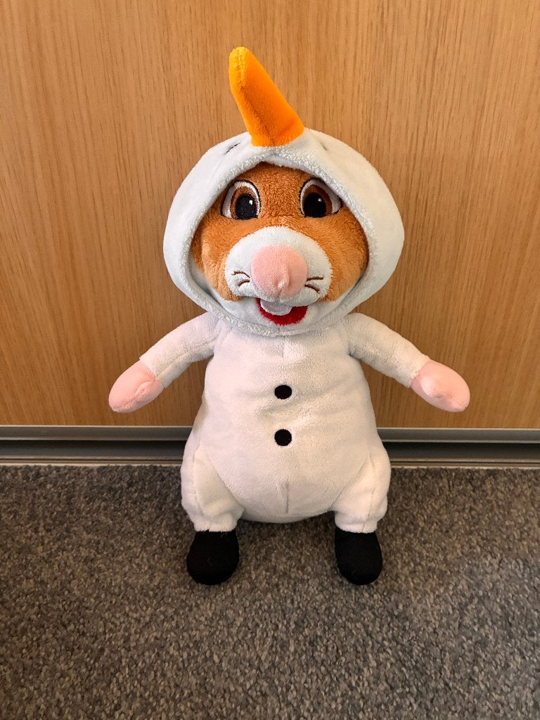 Efteling hamster knuffel sneeuwpop. ZGAN. Meer op FOTO's., Kinderen en Baby's, Albert Heijn, Hamster, Ophalen of Verzenden, Zo goed als nieuw