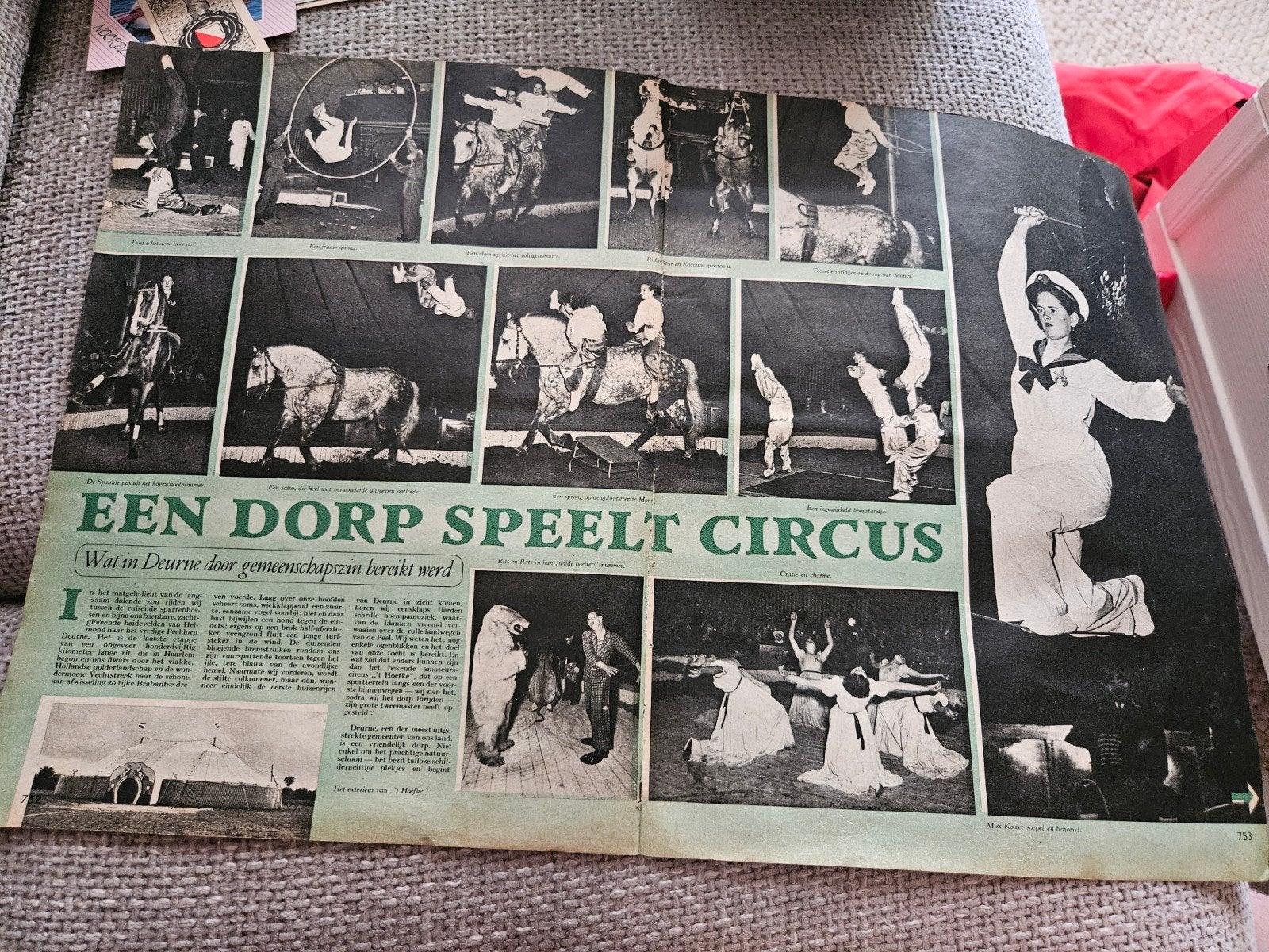 Deurne Circus Artikel 1949 - Een Dorp Speelt Circus, Ophalen of Verzenden