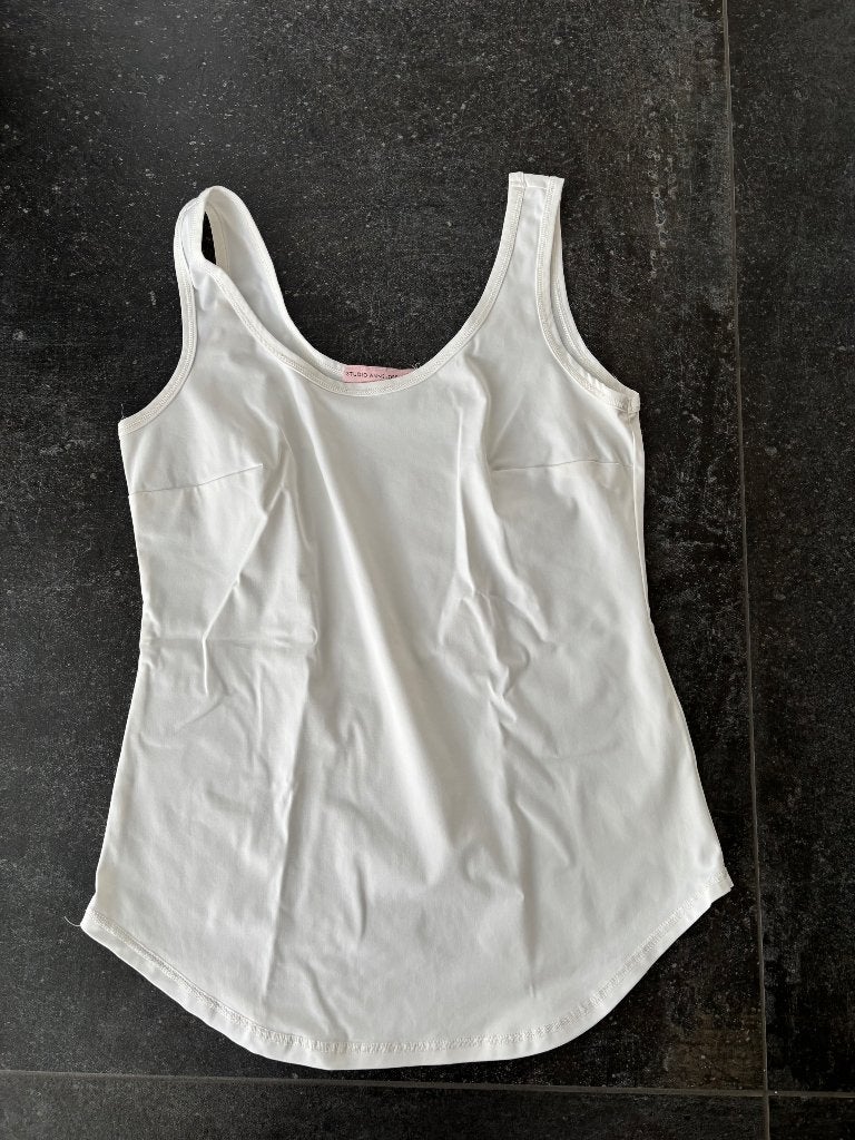Studio Anneloes travelstof top / singlet / hemd maat S, Studio Anneloes, Verzenden, Wit, Zo goed als nieuw