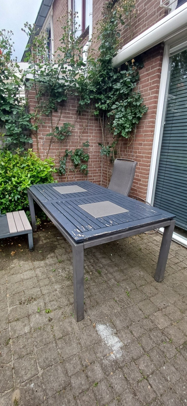 Tuintafel gratis ophalen, Tuin en Terras, Ophalen, Gebruikt, Rechthoekig, Hout