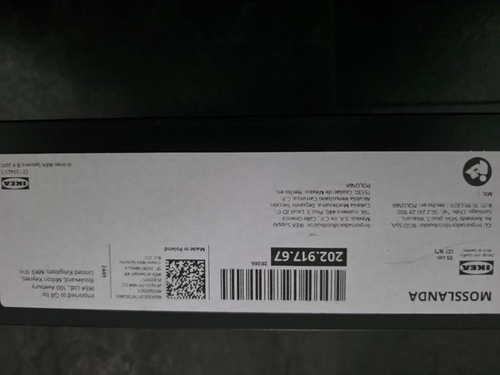 IKEA Mosslanda zwevende wandplank - Zwart (55 cm), Ophalen, Nieuw