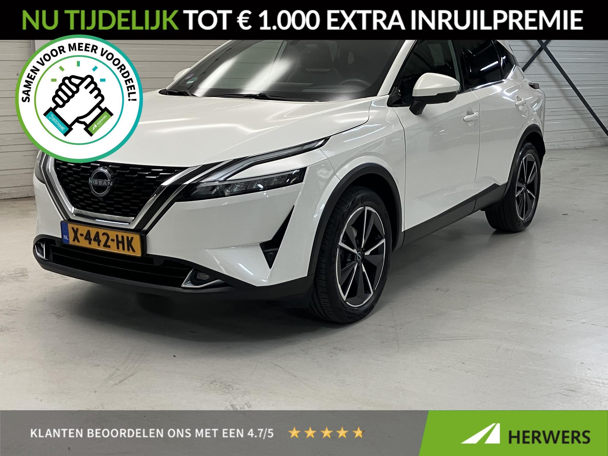 Nissan Qashqai 1.3 MHEV Xtronic Business Executive / Automaa, Auto's, Euro 6, Wit, Qashqai, 725 kg