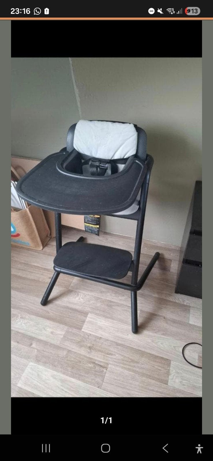 Complete Cybex Lemo kinderstoel zwart (kunststof), Kinderen en Baby's, Kinderstoelen, Ophalen