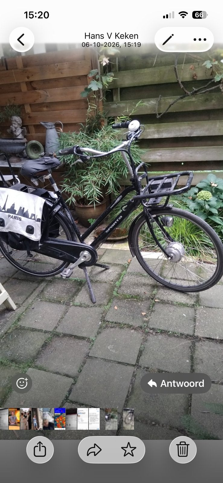 T.K.G voorwiel met motor Sparta transport E-bike SP1043114, Fietsen en Brommers, 55 tot 59 cm, Ophalen, Gebruikt, Sparta