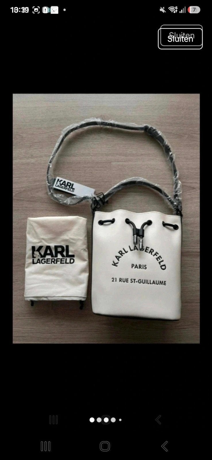 Bucketbag karl lagerfeld leer nieuw, Ophalen of Verzenden, Nieuw, Zwart, Handtas