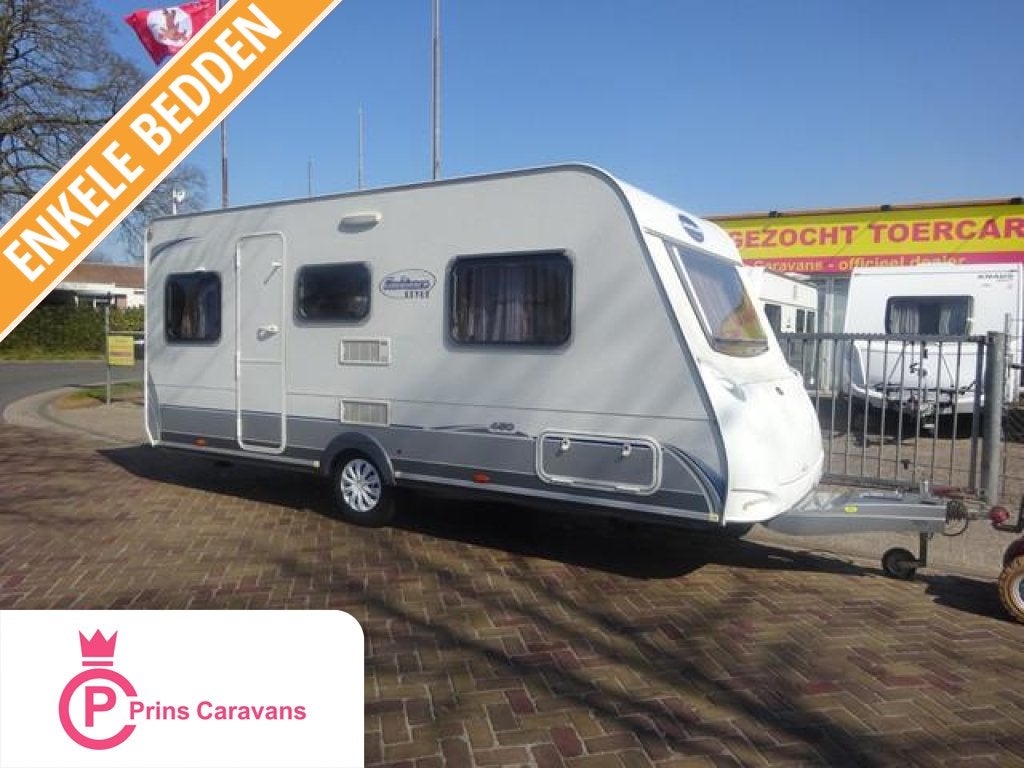 Caravelair Ambiance 450 Enkele Bedden+Mover, Rondzit, Bedrijf, Schokbreker, 4 tot 5 meter