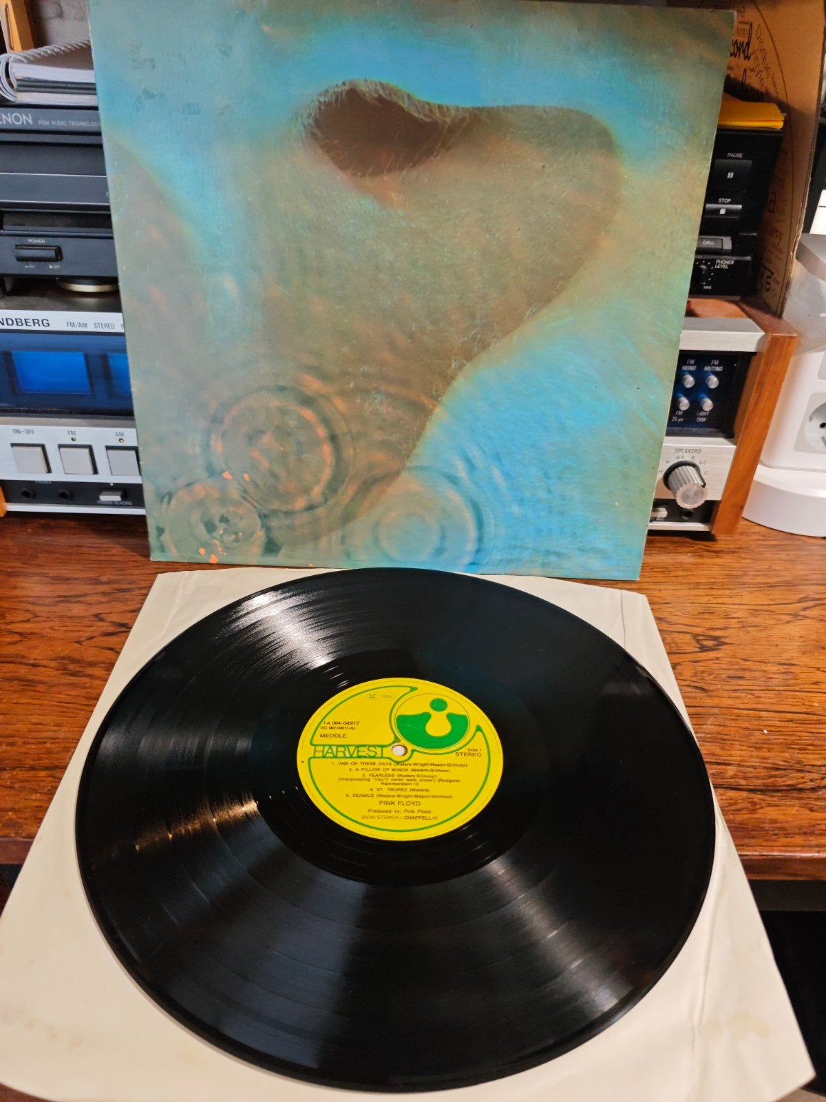 Pink Floyd - Meddle LP (1971) - Harvest Label, Originele persing, Ophalen of Verzenden, Gebruikt, 12 inch
