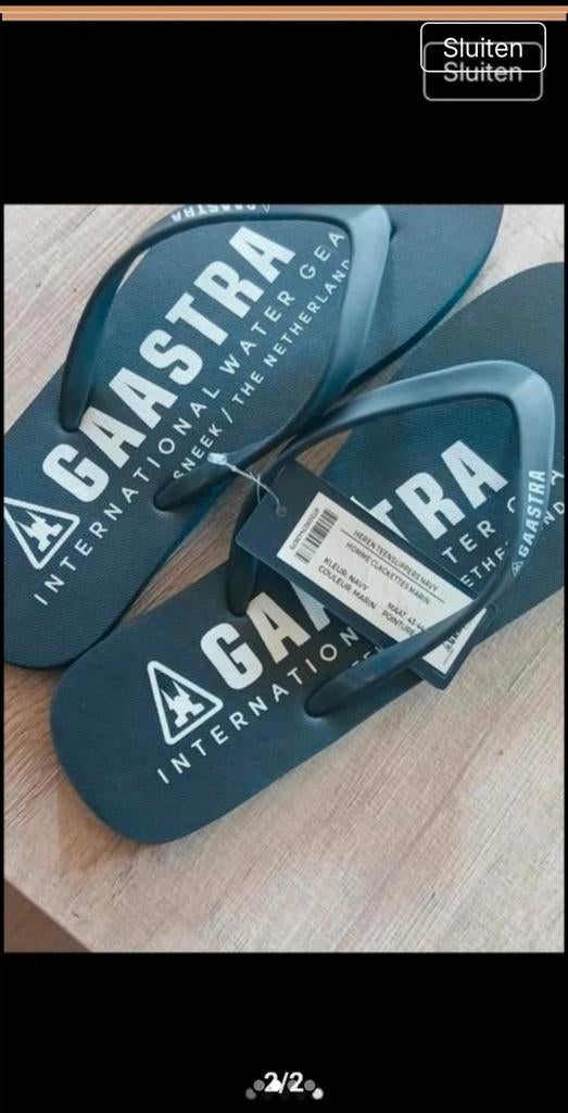 Nieuwe Gaastra teenslippers maat 43/44, Kleding | Heren, Schoenen, Slippers, Gaastra, Blauw, Nieuw