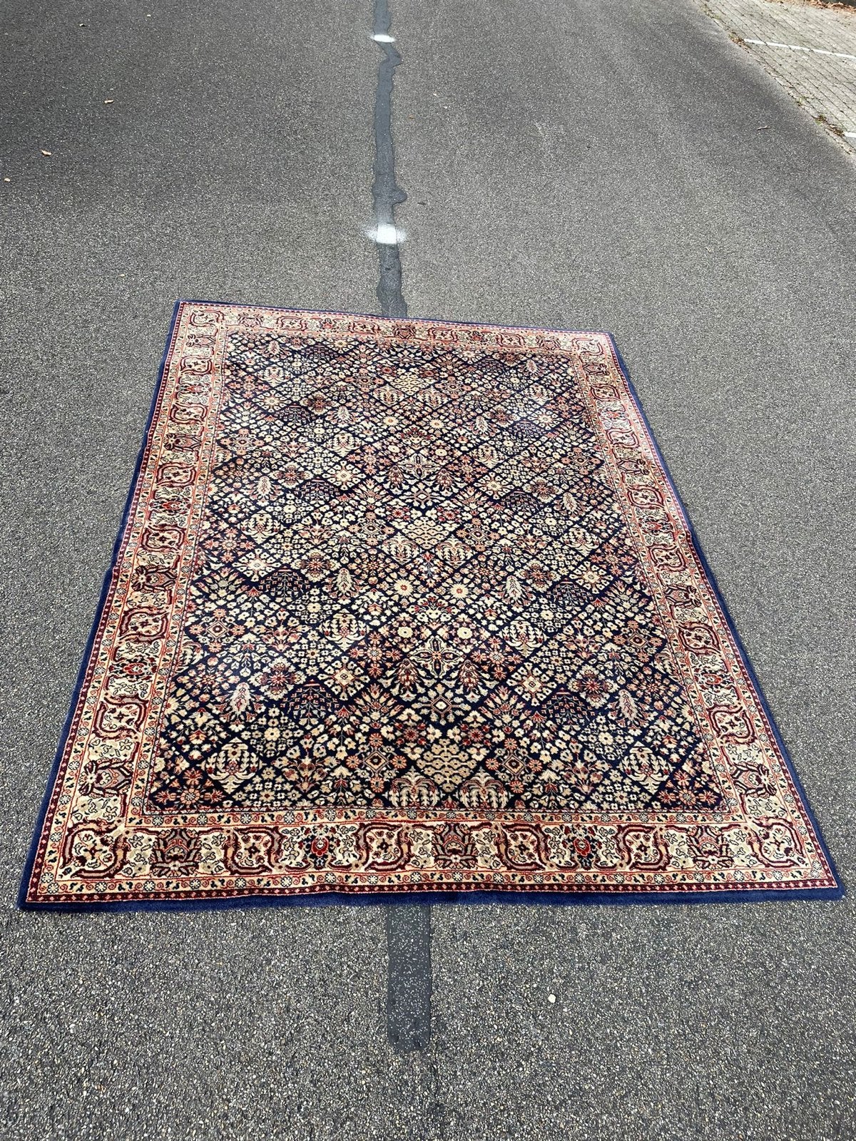Prachtig Hamadir Tapijt - Klassiek Design, Blauw, 150 tot 200 cm, 200 cm of meer, Ophalen of Verzenden