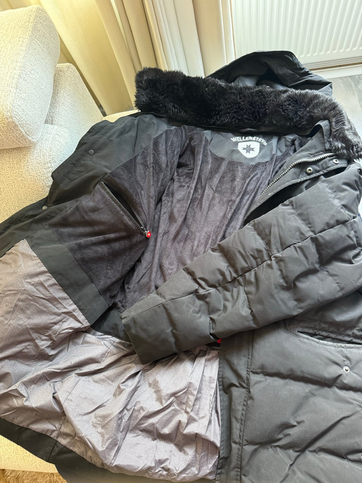 Wellensteyn Winterjas Heren - Zwart, Maat 3xL, Ophalen, Zo goed als nieuw, Maat 52/54 (L), Zwart