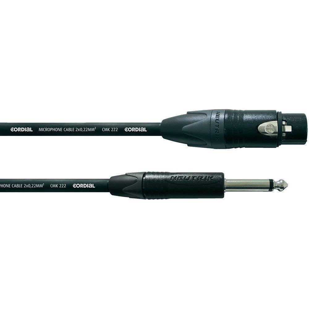 MICROFOON KABEL XLR F / Jack; Cordial CPM 10 FP, Muziek en Instrumenten, Ophalen of Verzenden, Nieuw, Microfoon