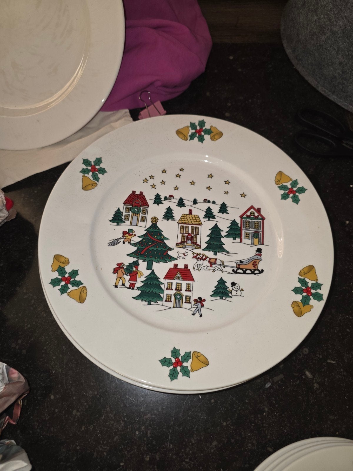 Kerst servies set - Borden, kommen en mokken, Gebruikt, Overige merken, Keramiek, Ophalen of Verzenden