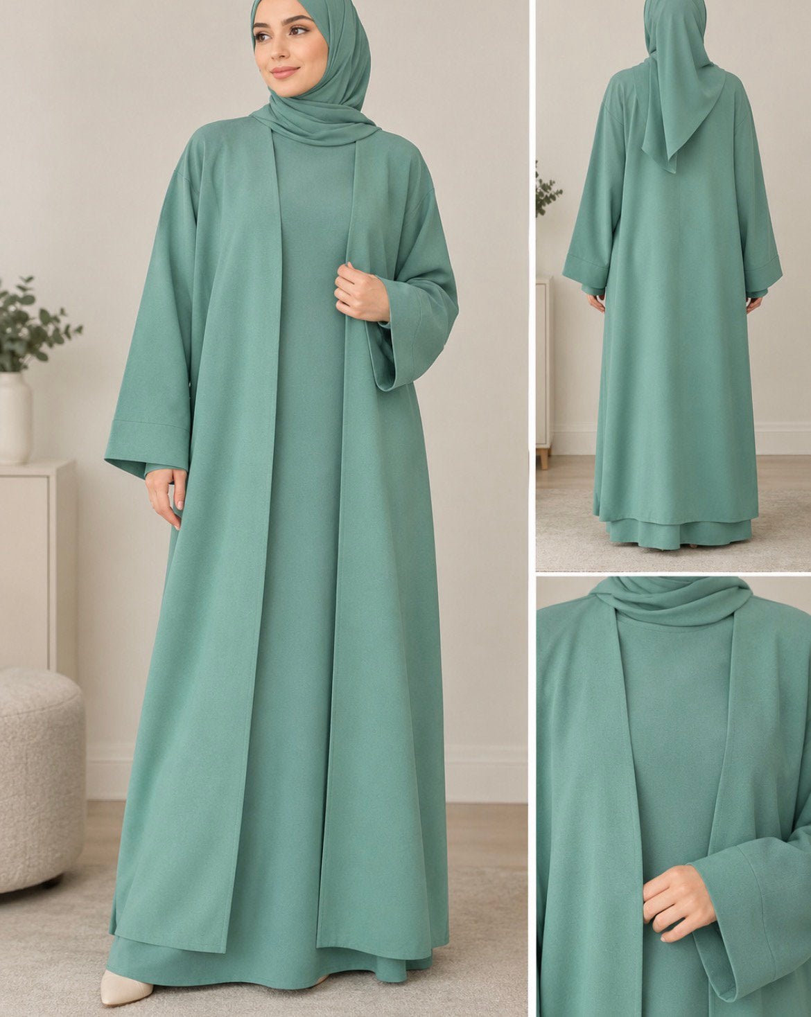 2 delige kimono set kaftan Caftan maat l/xl, Kleding | Dames, Ophalen of Verzenden, Nieuw, Maat 46/48 (XL) of groter, Onder de knie
