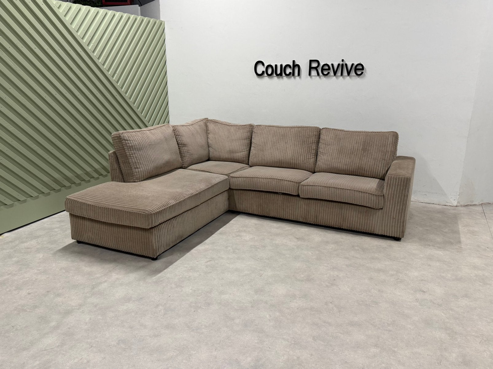 Ribstof Hoekbank 270-225 | Refurbished Gratis levering, -, Verzenden, -, Zo goed als nieuw