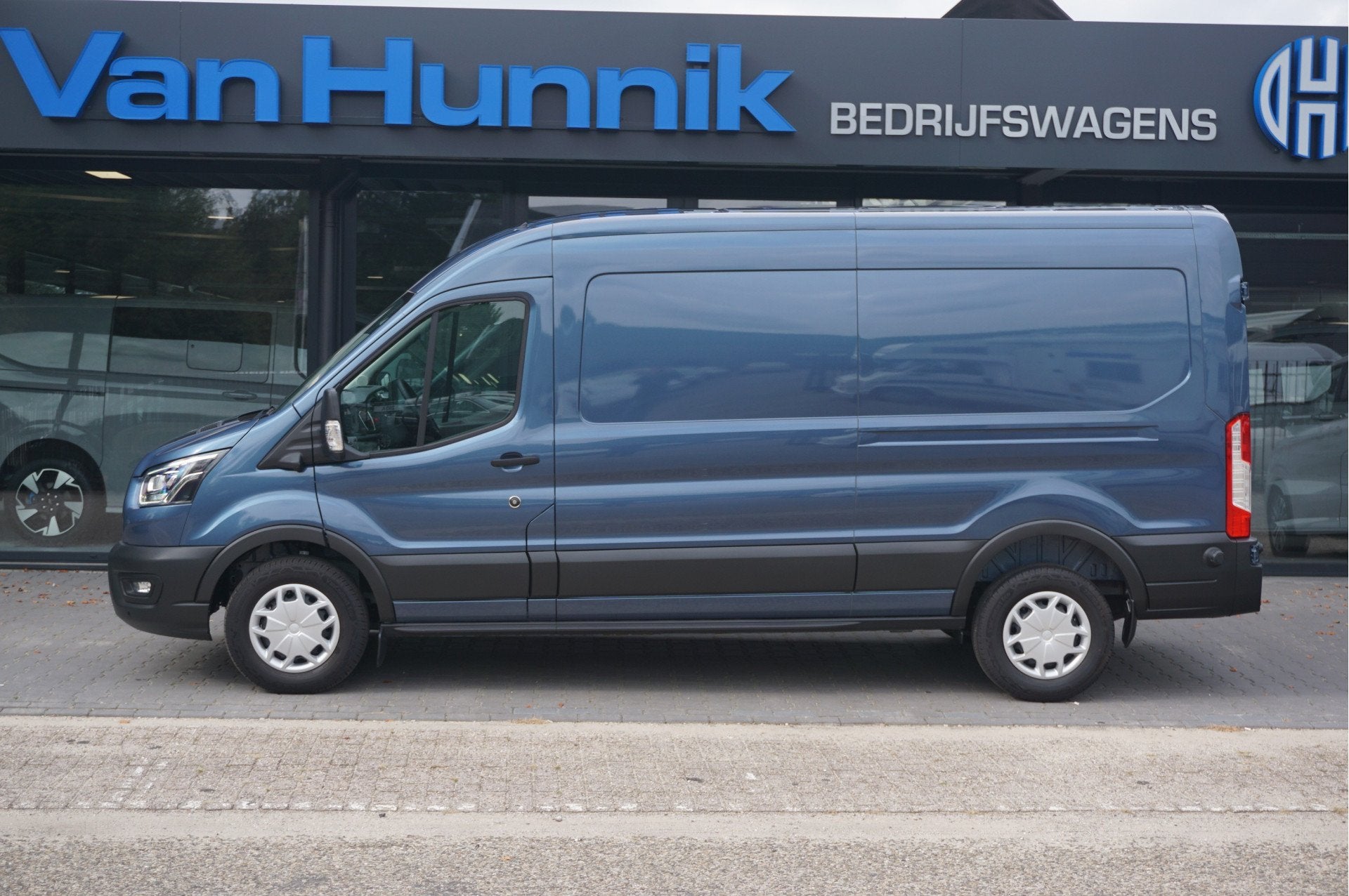 Ford Transit 350L 170PK L3H2 AUT BPM VRIJ! 12" Sync4 Scherm, Automaat, Gebruikt, 4 cilinders, Blauw