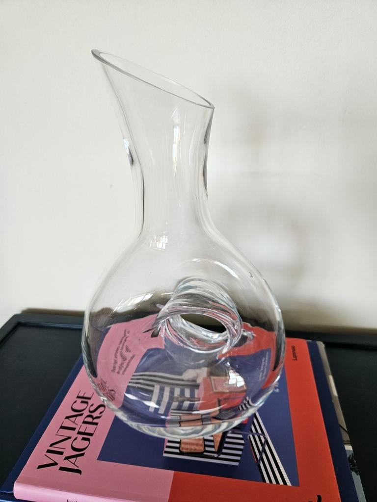 Design vintage wijn decanteerder / karaf glas bubbel, Ophalen of Verzenden, Zo goed als nieuw, Overige typen