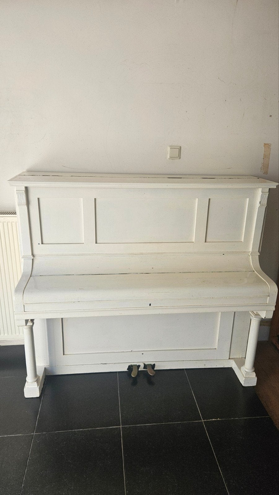Antieke Piano Fritz Kuhla Berlin - Opknapper, Ophalen, Gebruikt, Wit, Piano