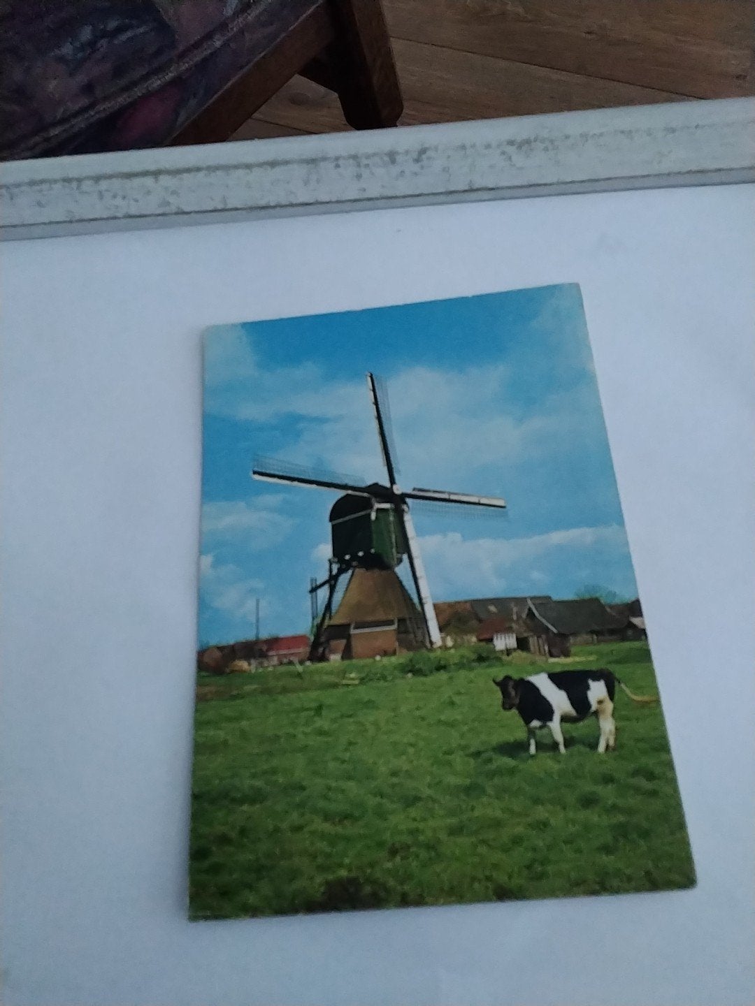 Ansichtkaart Bleskensgraaf molen en koe, Ophalen of Verzenden