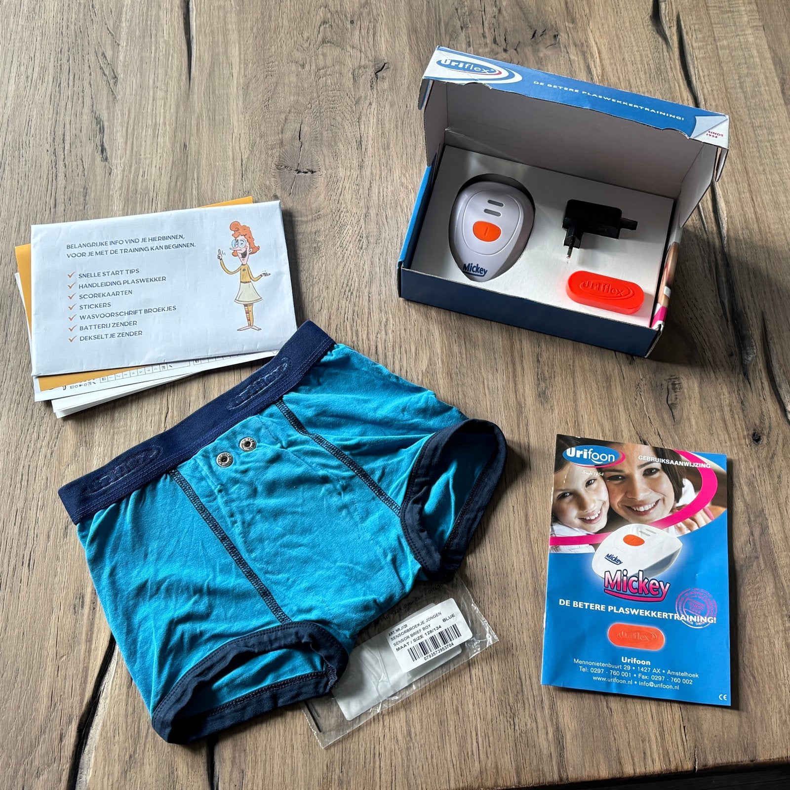 Plaswekker Mickey Urifoon - Complete set voor zindelijkheids, Ophalen of Verzenden, Zo goed als nieuw
