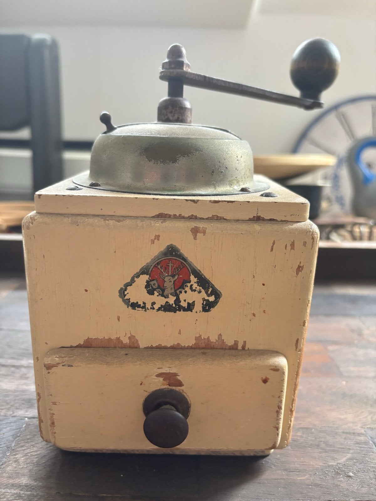 Antieke DeVe Koffiemolen uit de jaren '50, Ophalen of Verzenden