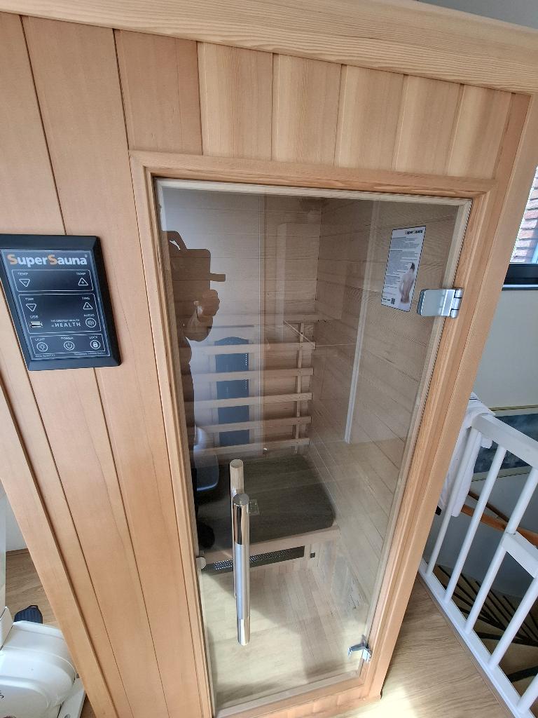 Infrarood sauna 1 persoons therapeutisch, Ophalen, Zo goed als nieuw, Infrarood, Complete sauna