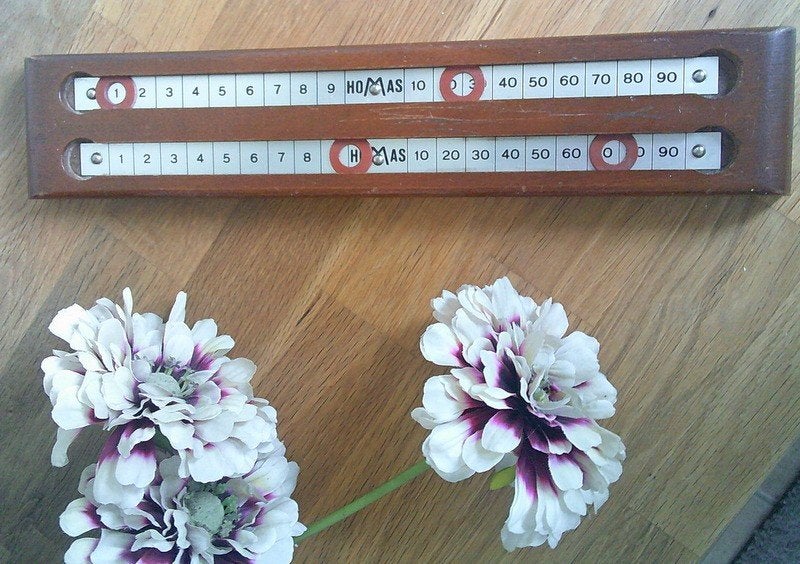 VINTAGE HOMAS scoreteller scorebord voor spellen, Ophalen of Verzenden