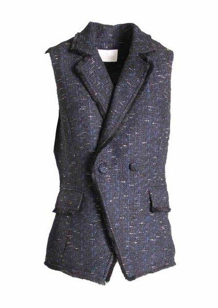 Aimée the label Laurens gilet black/blue L *~~nieuw~~*, Kleding | Dames, Verzenden, Nieuw, Maat 42/44 (L), Blauw