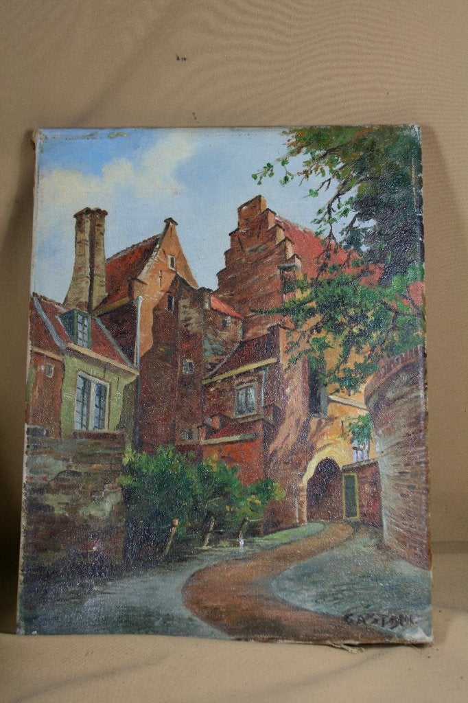 Schilderij van de Kuiperspoort in Middelburg, Ophalen of Verzenden