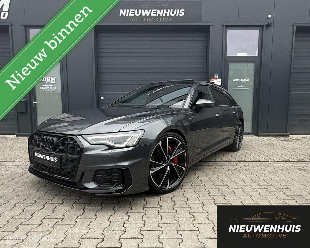 Audi A6 Avant 55TFSIe quattro Competition Panol360 lMatrix, Auto's, Audi, Automaat, Gebruikt, Zwart, 4 cilinders