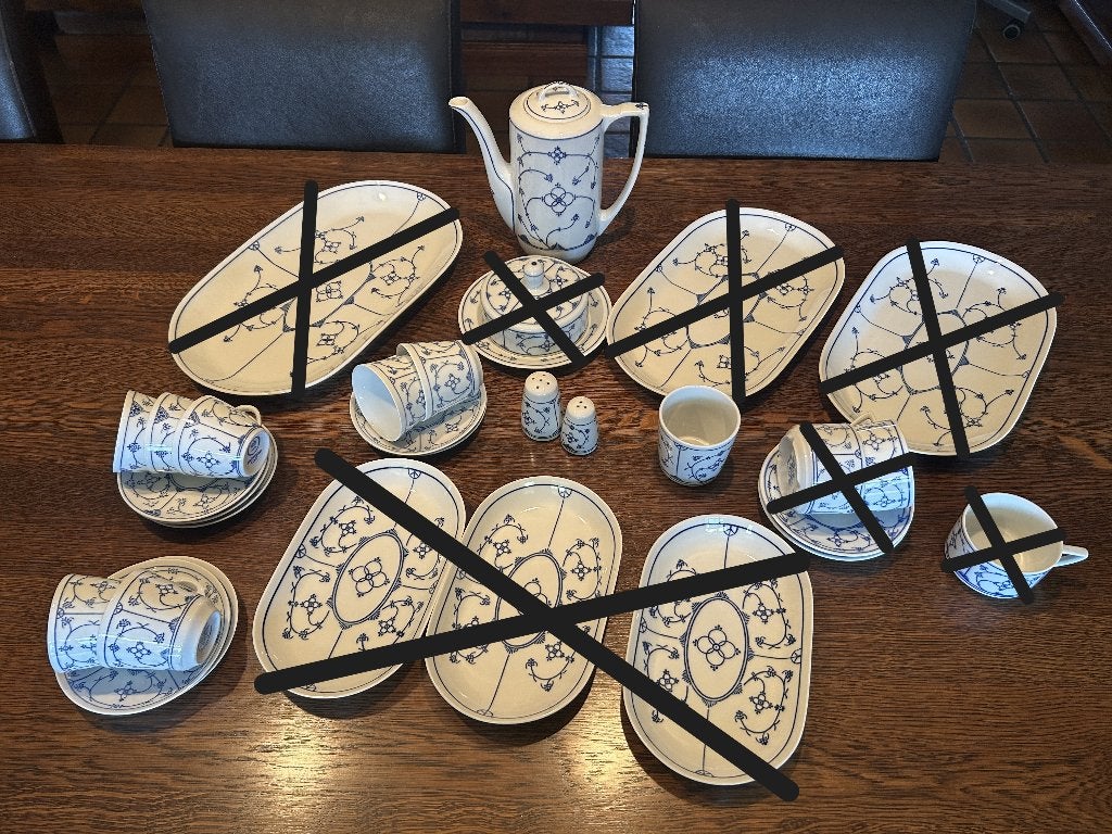 Servies (10 delig) Blau Saks/Kahla, Huis en Inrichting, Keuken | Servies, Overige materialen, Gebruikt, Overige typen, Ophalen of Verzenden