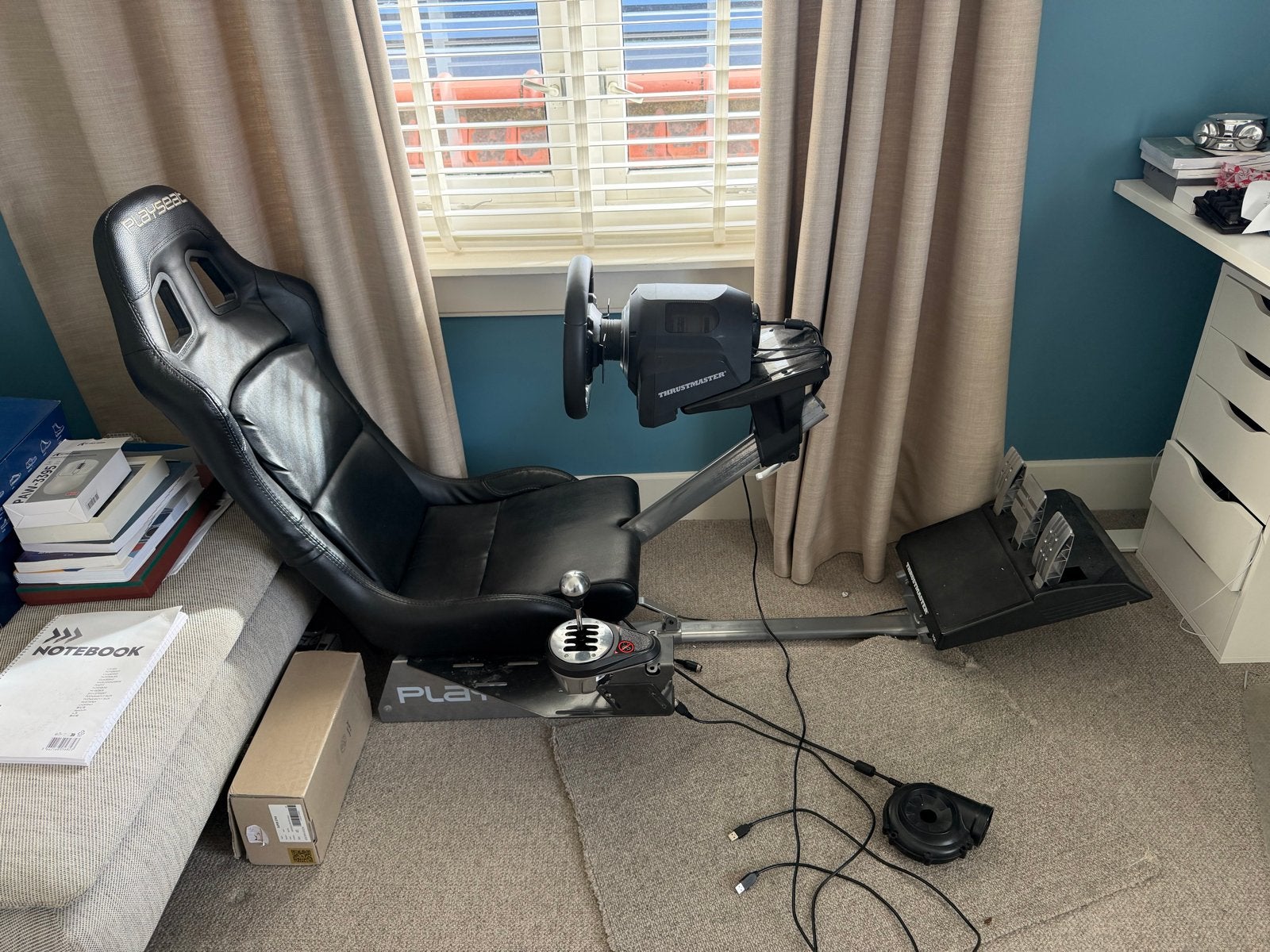 Playseat Revolution Thrustmaster T-GT 2 & Shifter, Ophalen, Racestoel, Force feedback, Zo goed als nieuw