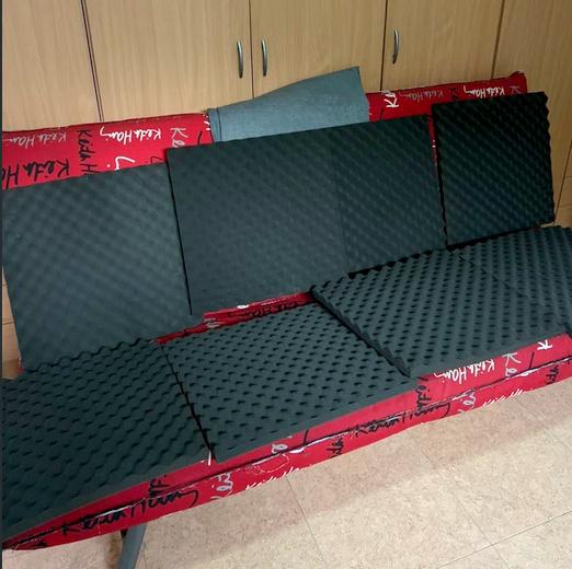4x akoestische panelen 50x50cm schuimrubber, Ophalen of Verzenden, Zo goed als nieuw, Audio