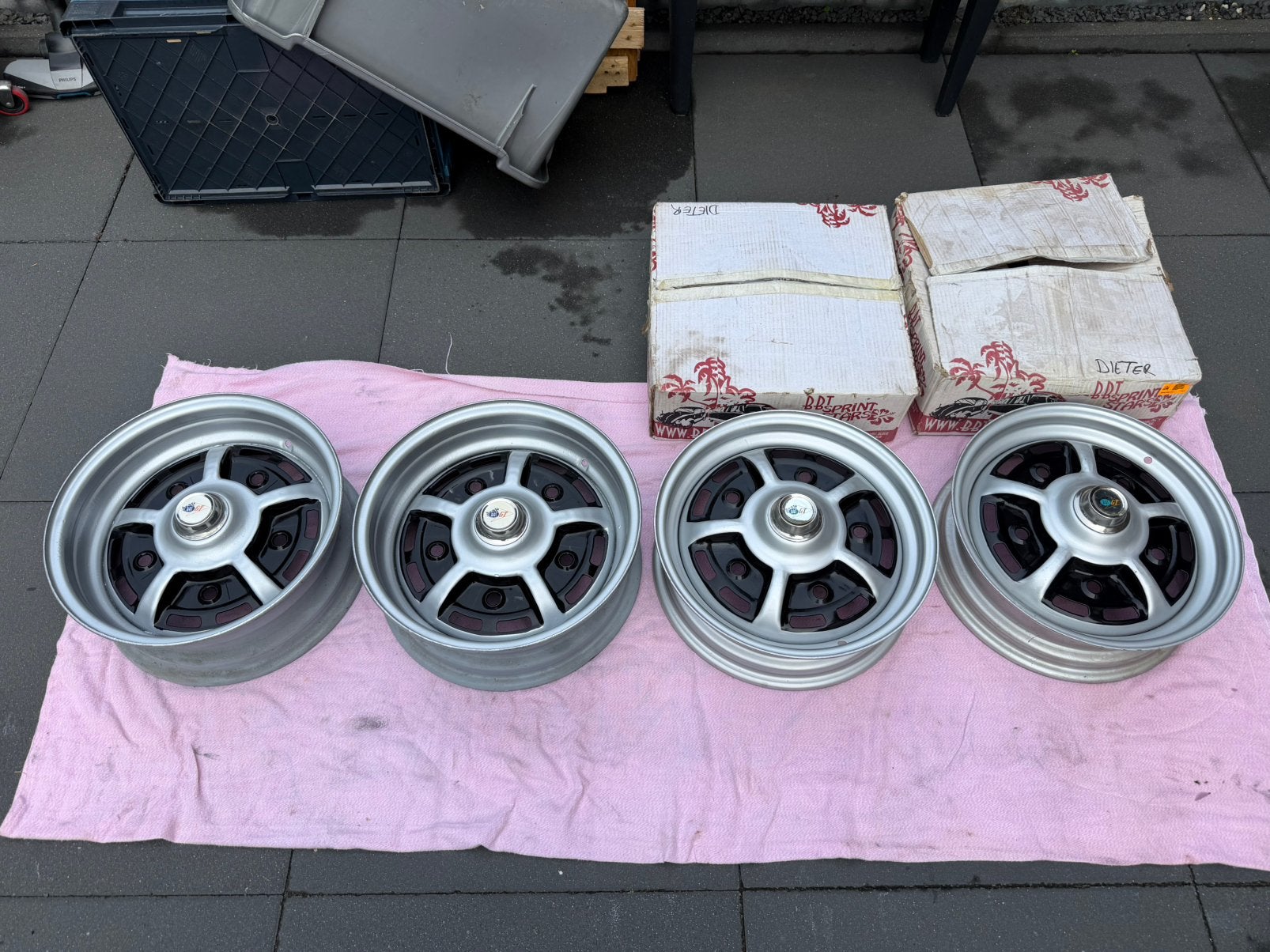 Volkswagen vw 2x Originele Lemmerz Sprintstars en 2x NOS bbt, Ophalen, Gebruikt, 15 inch, Velg(en)