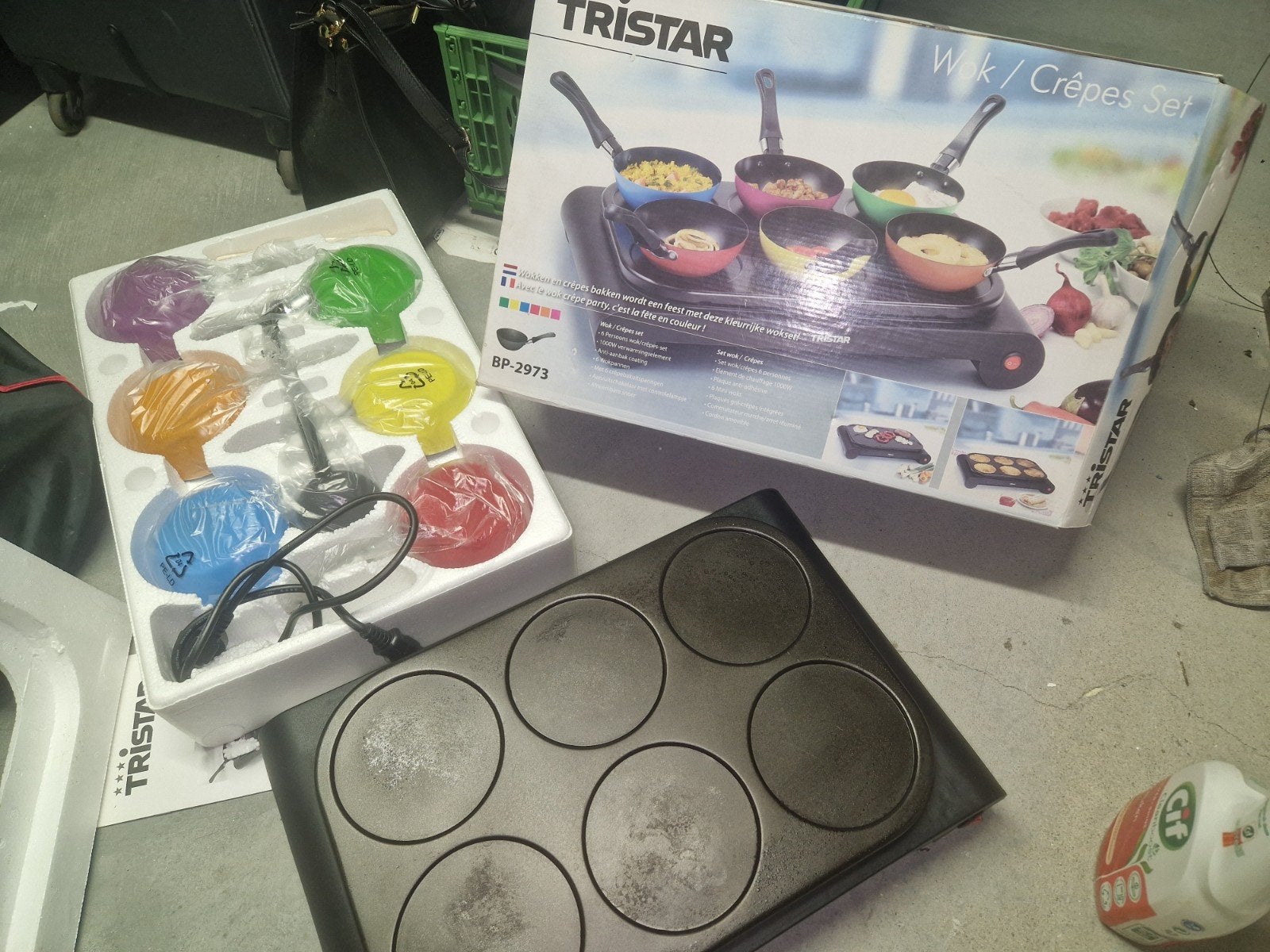 Tristar Wok / Crêpes Set - Zo goed als nieuw, Ophalen, Zo goed als nieuw
