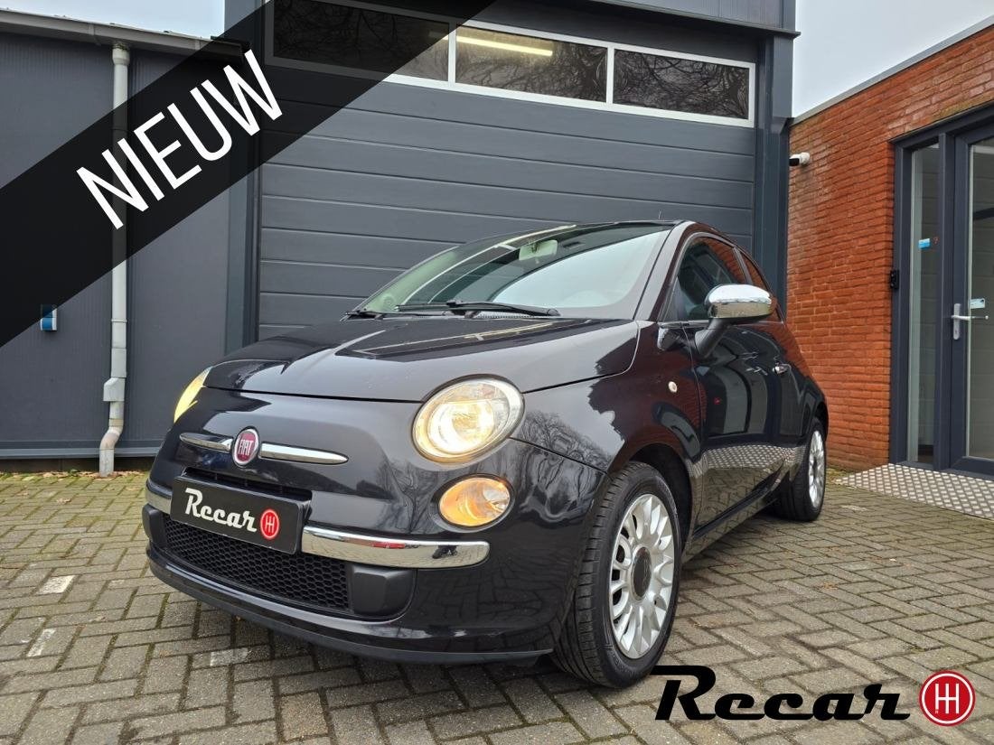 Fiat 500 - 86pk/Easy/Airco/Zwart/Netjes, Auto's, Fiat, Voorwielaandrijving, Euro 5, 86 pk, Gebruikt