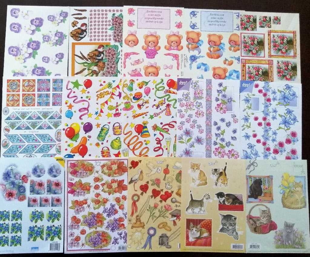 A5 knipvellen pakket, 30 stuks Nr.16, Ophalen of Verzenden, Nieuw, Overige thema's, Knipvel