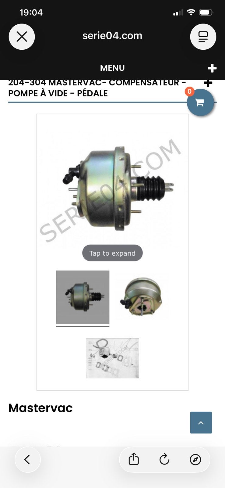 Gezocht rembekrachtiger voor Peugeot 204/304, Auto-onderdelen, Motor en Toebehoren, Ophalen of Verzenden, Nieuw, Peugeot