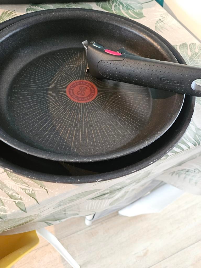 Tefal Ingenio Unlimited pannenset 3-delig teflon non stick, Huis en Inrichting, Keuken | Potten en Pannen, Ophalen, Gebruikt, Rvs