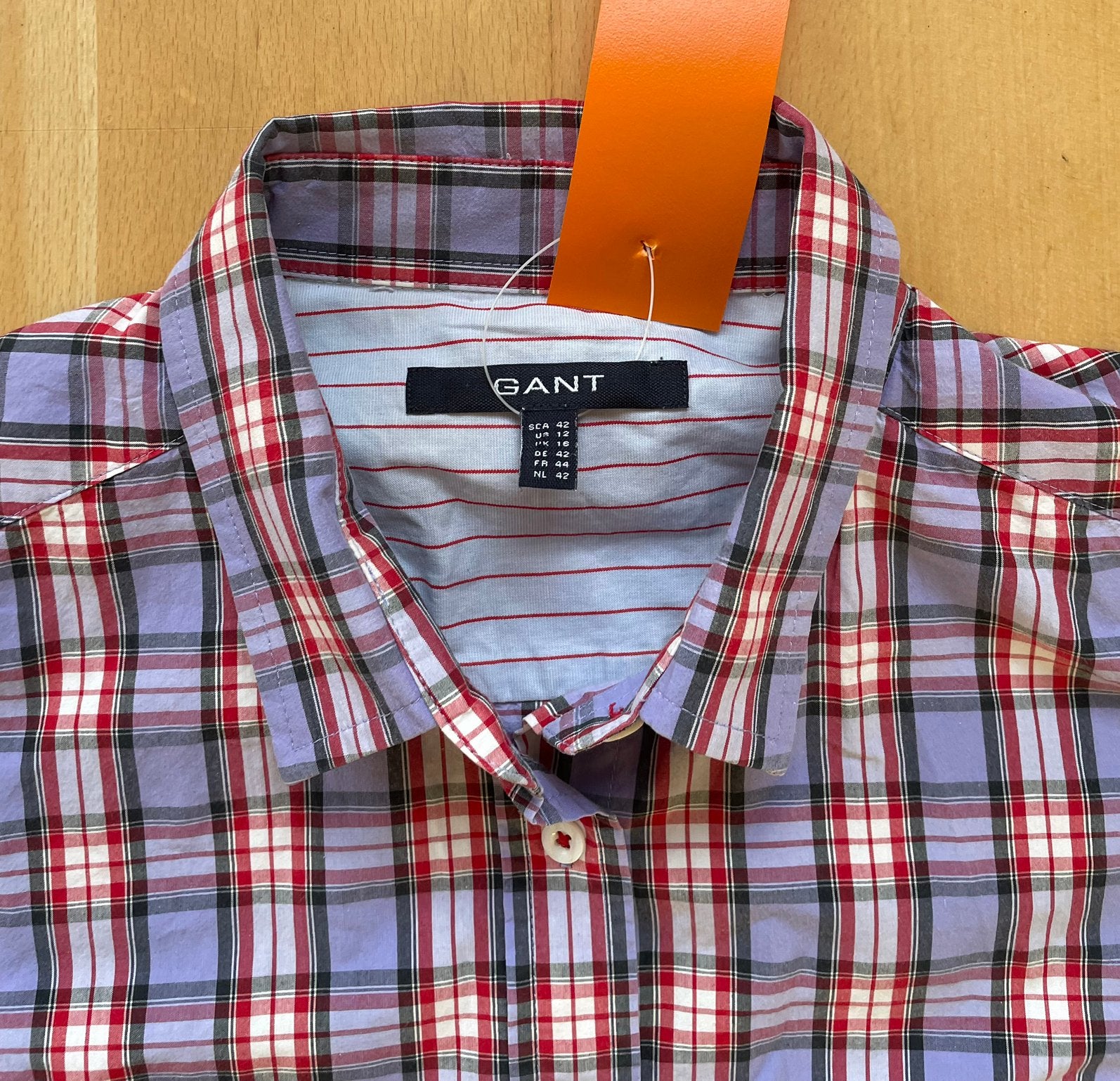 GANT kwaliteit overhemd /shirt strepen blokken design L / 42, Ophalen of Verzenden, Meerkleurig, Halswijdte 41/42 (L)