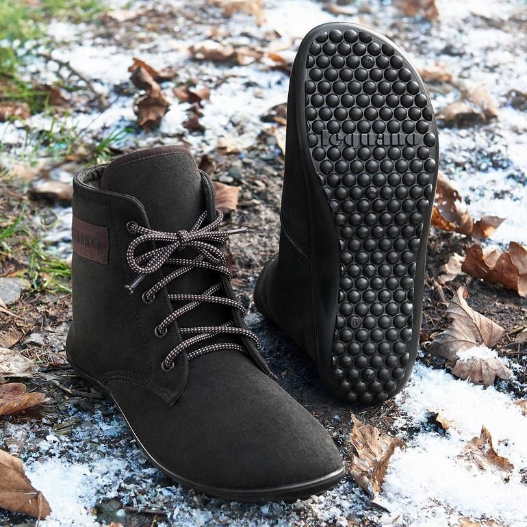 ZGAN Warme Leguano Barefoot schoenen mt39, Verzenden, Zwart, Lage of Enkellaarzen, Zo goed als nieuw