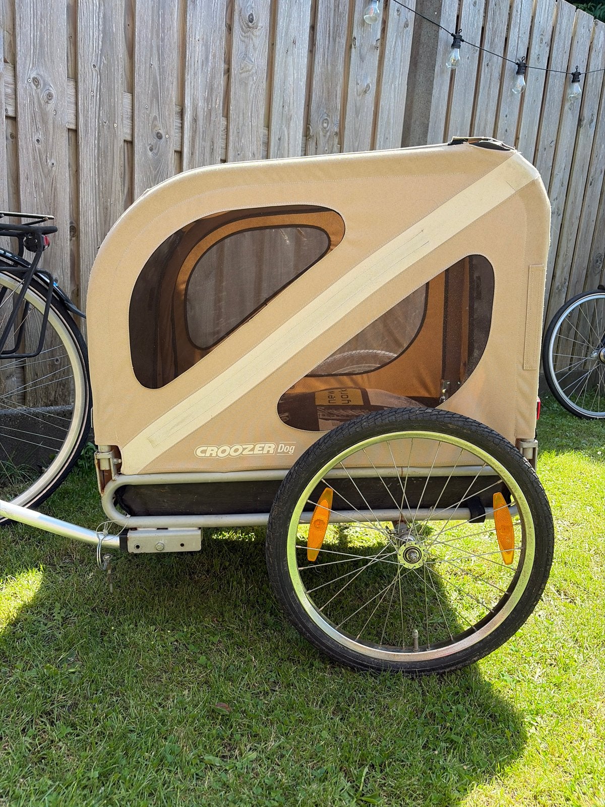 Croozer Dog Hondenkar - Beige, Fietsen en Brommers, Fietsaccessoires | Aanhangers en Karren, Ophalen, Gebruikt, Vering, 20 tot 40 kg