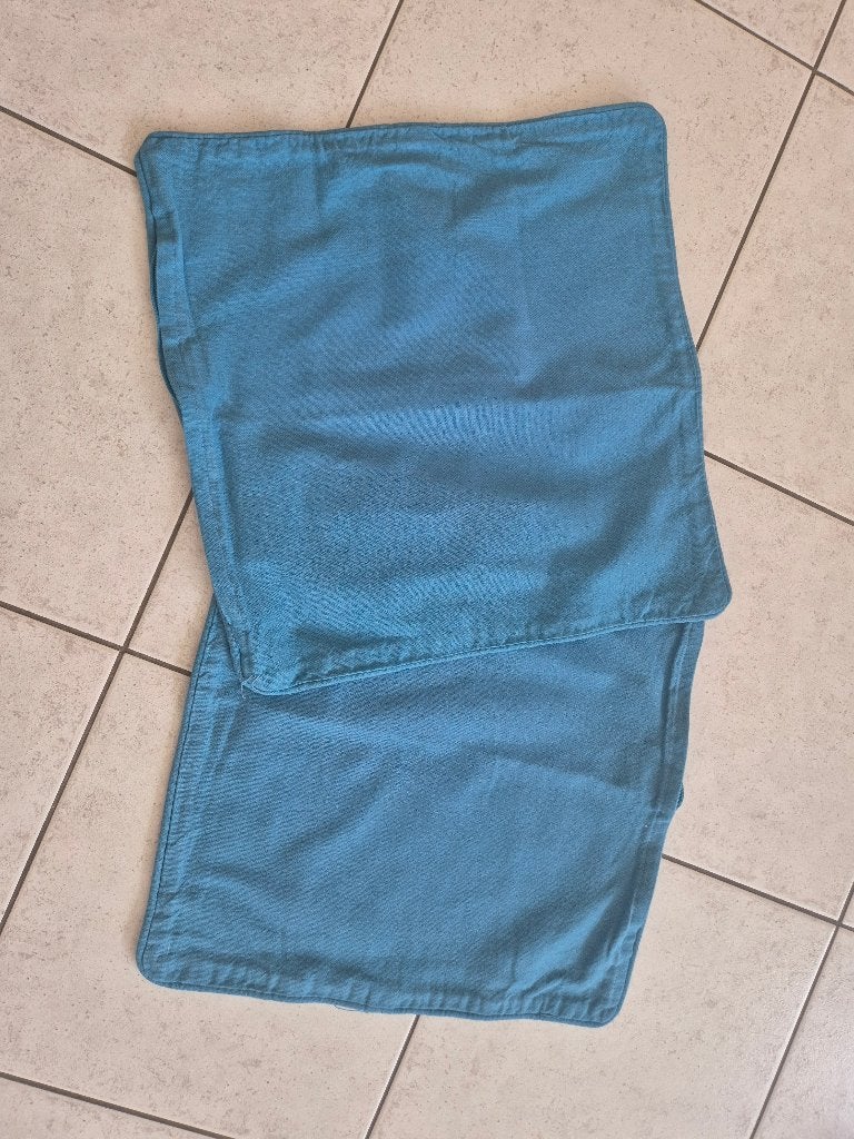 2 petrol kleurige kussenhoezen voor 40 x 40 kussen, Huis en Inrichting, Blauw, Vierkant, Nieuw, Ophalen of Verzenden