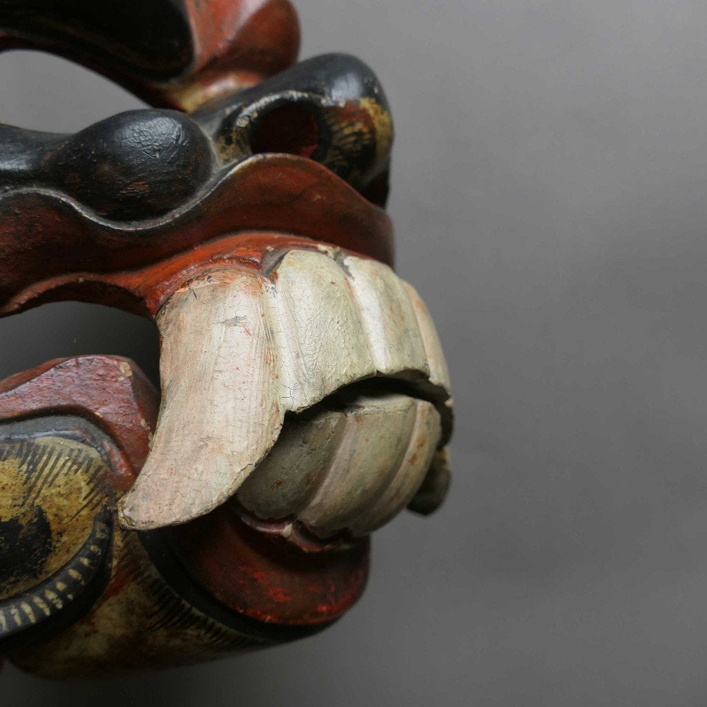 Masker MQ6 Indonesie wayang tribal demoon aap hout kunst, Ophalen of Verzenden