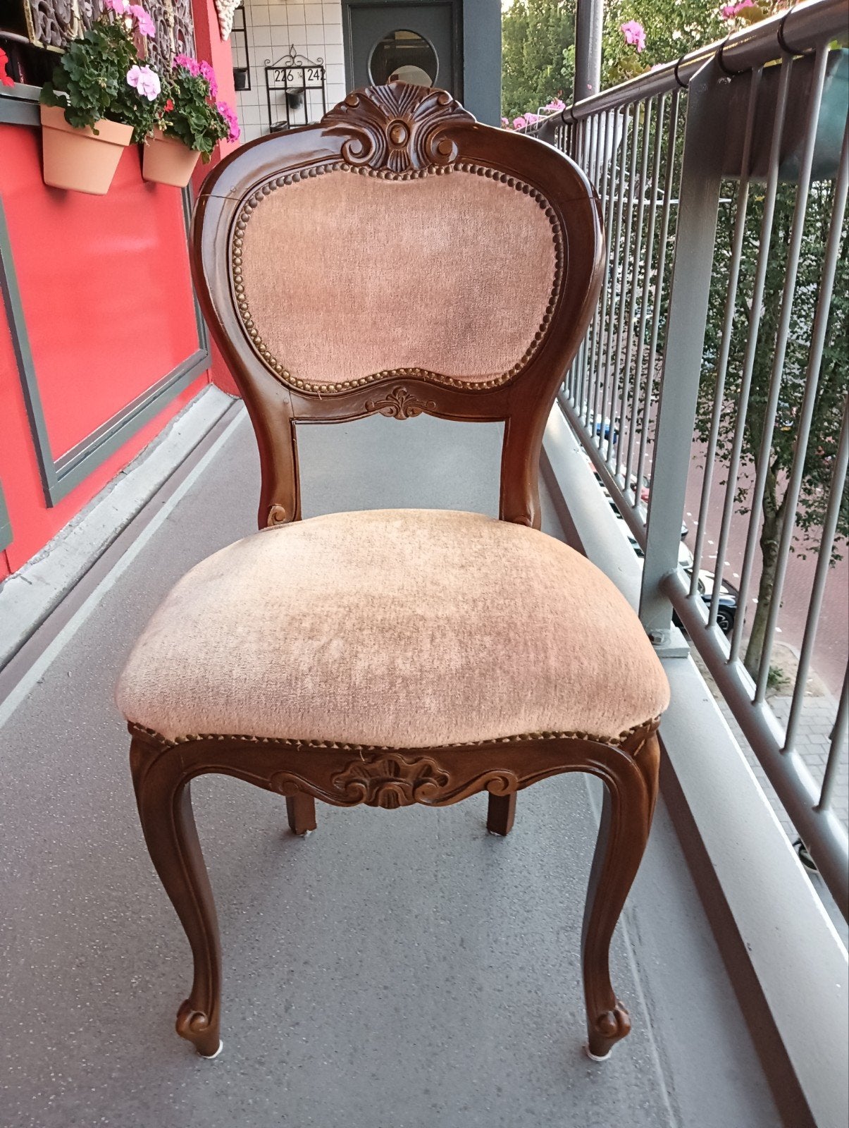 vier klassieke barok stoelen eetkamerstoelen, Ophalen